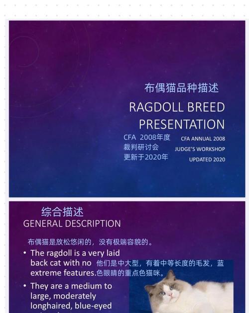 探秘CFA布偶猫颜色表（解析各色布偶猫的特点和美丽）