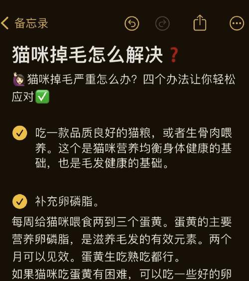 探究小猫为什么会掉毛（寻找掉毛原因的关键）