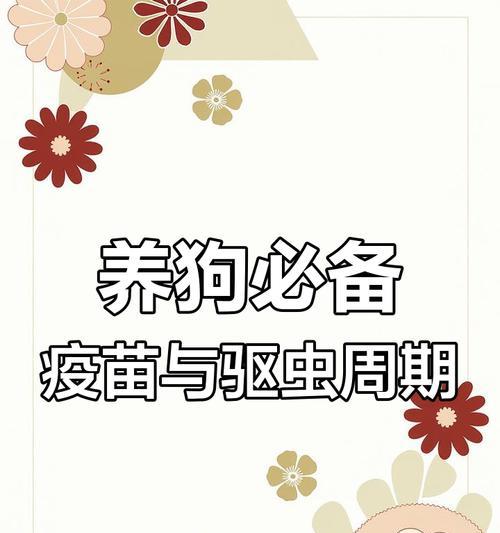 小狗疫苗驱虫的最佳时间选择（养狗人必看！给小狗打疫苗和驱虫的时间掌握技巧）