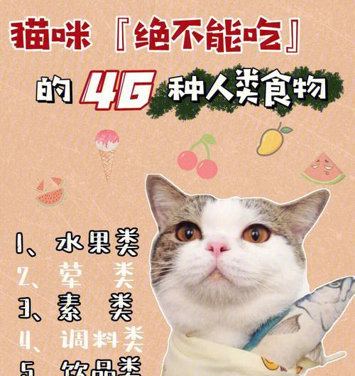 猫不能碰的食物（保护猫咪健康的饮食禁忌）
