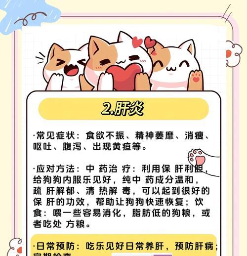 了解狗狗的常见疾病，让它们健康快乐（从预防到治疗，掌握关键知识，关爱你的宠物）