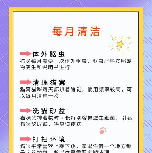 猫驱虫与洗澡的正确频率（宠物猫驱虫的关键和合适的洗澡时间）